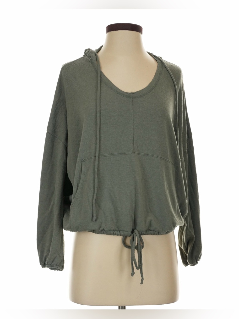 aerie Olive Drawstring Waist Hoodie